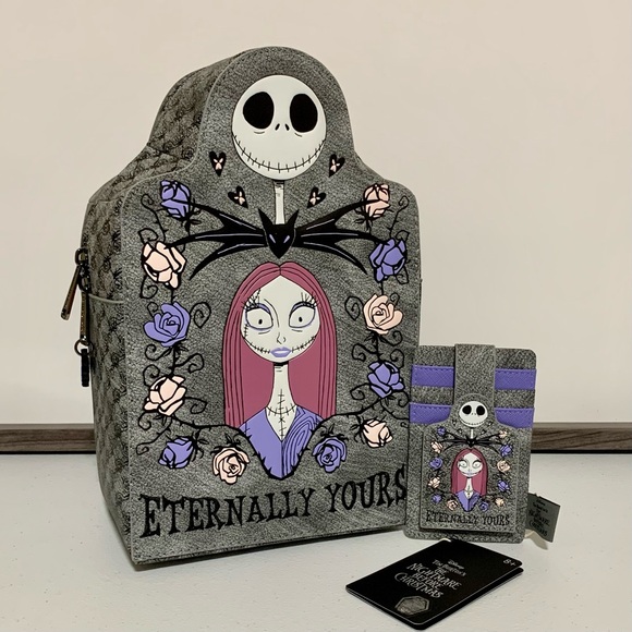 Loungefly Nightmare Before Christmas Eternally Yours Mini Backpack & Card Holder - Picture 1 of 14
